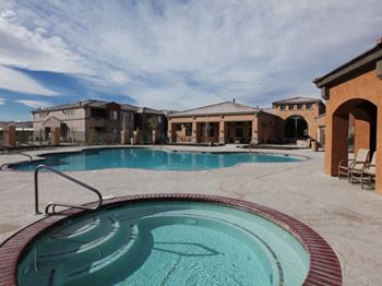 Resort-style heated swimming pool & spa